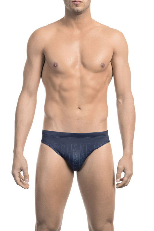 Blue Polyamide Men Swimwear