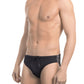 Black Polyamide Men Swimwear