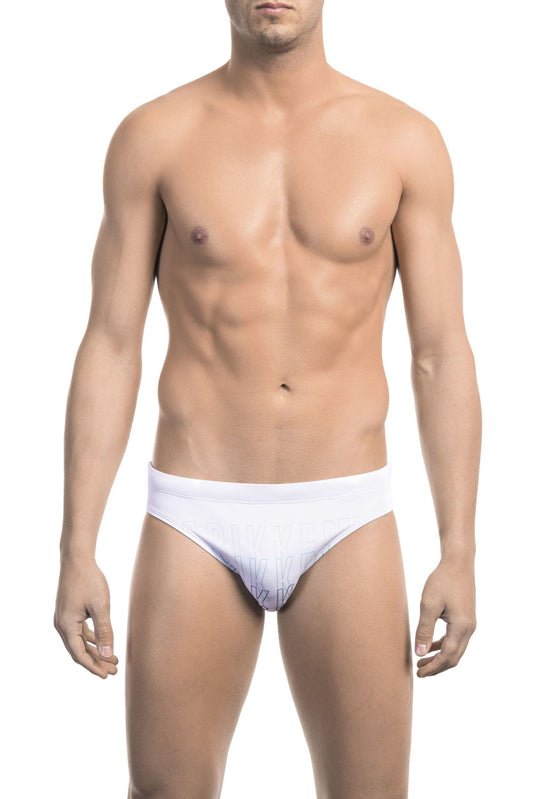 White Polyamide Men Swimwear