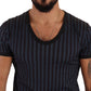 Elegant Striped Cotton T-Shirt