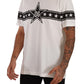 Stellar White Crew Neck Tee with Logo Detail