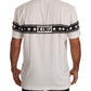 Stellar White Crew Neck Tee with Logo Detail