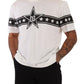 Stellar White Crew Neck Tee with Logo Detail