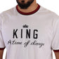 Regal Crown Print Crew Neck Tee