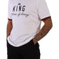 Regal Crown Print Crew Neck Tee