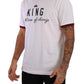Regal Crown Print Crew Neck Tee