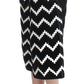 Chic Black and White Leather Shorts