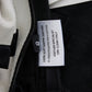 Chic Black and White Leather Shorts