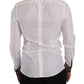 Elegant White Jacquard Dress Shirt