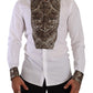 Elegant White Jacquard Dress Shirt