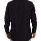 Elegant Black Cotton Dress Shirt
