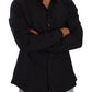 Elegant Black Cotton Dress Shirt