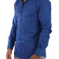 Elegant Blue Martini Slim Fit Cotton Shirt