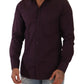 Elegant Purple Cotton Dress Shirt