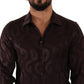 Elegant Bordeaux Silk Dress Shirt
