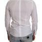 Elegant White Cotton Poplin Dress Shirt