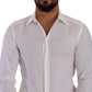 Elegant White Cotton Poplin Dress Shirt
