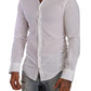 Elegant White Cotton Poplin Dress Shirt