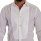 Elegant White Cotton Poplin Slim Fit Shirt