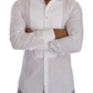 Elegant White Cotton Poplin Slim Fit Shirt