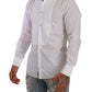 Elegant White Cotton Poplin Slim Fit Shirt