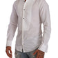 Elegant White Cotton Poplin Dress Shirt