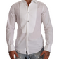 Elegant White Cotton Poplin Dress Shirt
