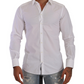 Elegant White Cotton Poplin Dress Shirt