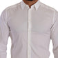 Elegant White Slim Fit Cotton Dress Shirt