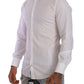 Elegant White Slim Fit Cotton Dress Shirt