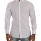 Elegant White Slim Fit Cotton Dress Shirt