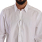 Elegant White Cotton Dress Shirt
