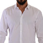 Elegant White Slim Fit Martini Dress Shirt