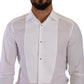 Elegant White Slim Fit Tuxedo Shirt