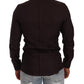 Elegant Burgundy Slim Fit Dress Shirt