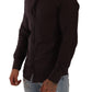 Elegant Burgundy Slim Fit Dress Shirt