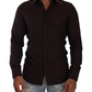 Elegant Burgundy Slim Fit Dress Shirt