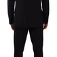 Elegant Black Martini Three-Piece Wool Suit