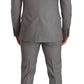Elegant Grey Slim Fit Wool Silk 3 Piece Suit