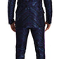 Metallic Blue Slim Fit Designer Suit