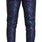 Metallic Blue Slim Fit Designer Suit