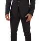 Elegant Gray Slim Fit Wool Suit