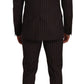 Elegant Maroon Striped Slim Fit Suit
