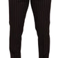 Elegant Maroon Striped Slim Fit Suit