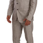 Elegant Gray Linen-Silk Blend Suit