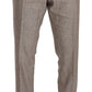 Elegant Gray Linen-Silk Blend Suit