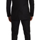 Sleek Striped Wool Three-Piece Suit