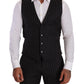 Sleek Striped Wool Three-Piece Suit