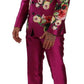 Elegant Pink Silk Martini Three-Piece Suit