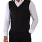 Elegant Black Striped Formal Vest